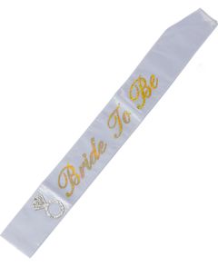 Vitt Bride to Be Ordensband