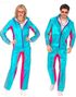 Skinnende Neon Blå 80 Talls UV Glow Grilldress til Voksen
