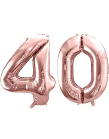 40 års ballonger 35 - cm roséguld