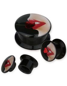Cherry Lips - Svart Piercing Plugg