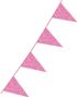 Baby Rosa Glitter Banner med Vimpel Flagg 6 meter