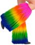 Regnbuefarget - Plysj Leggvarmere