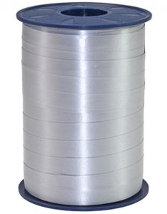 250 meter Silverfärgat Ballongsnöre / Presentband - Extra Bred 10 mm
