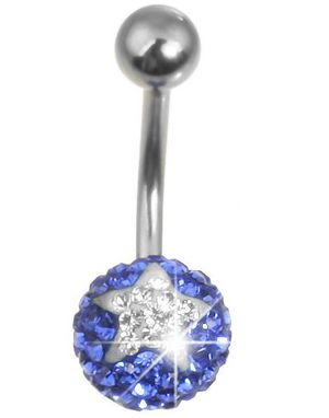 Stardom Navelpiercing - Vit/Mörk Blå