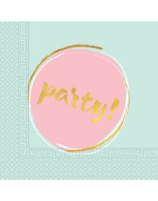 20 stk Servetter 33x33 cm - Pastell Party