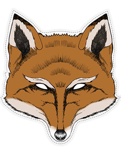 Woodland Fox - 26x28 cm Pappmask
