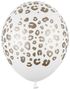 50 stk 30 cm - Hvite Leopard Ballonger