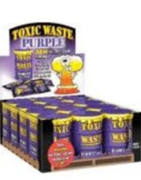 12 stk Toxic Waste Purple Supersurt Sukkertøy - Hel eske