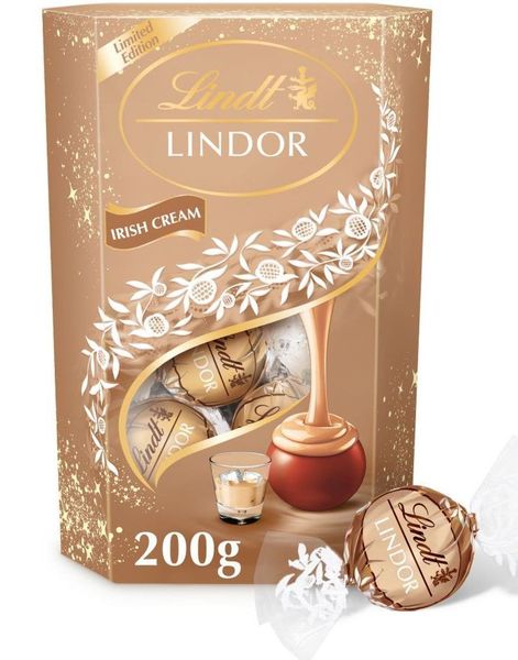 Lindt Lindor Irish Cream - Tryffelchoklad med Irish Cream Fyllning 200 Gram