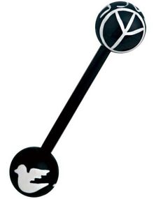 Peace Black/White - Tungpiercing