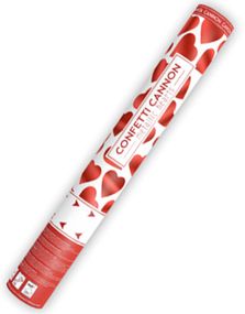Röda Hjärtan - Konfettikanon 40 cm
