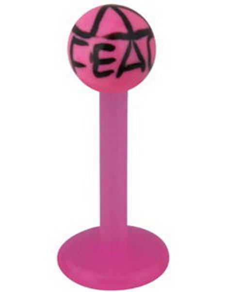 Labrett with Peace Mark - Rosa/Svart