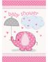 8 st Inbjudningskort - Babyshower Pink Elephant