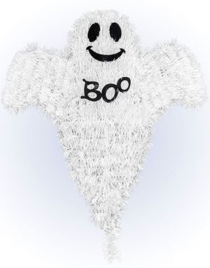 Spøkelse Veggdekorasjon med "Boo" Tekst 32x37 cm