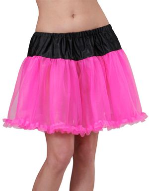 Rosa Tutu-kjol med Svart Kant 40 cm