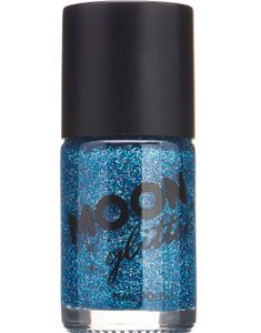 Blå Nagellack med Holografiskt Glitter