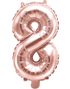 JUMBO Rose Guld Färgade Sifferballonger 0-9 - 86 cm