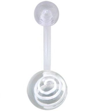Hypnotize The World Vit Navelpiercing