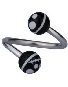 Ögonbrynspiercing med Jack Skellington-huvud - Svart/Vit - 1.2 x 10 mm
