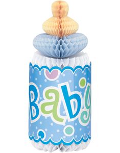 Blå Baby Honeycomb Nappflaska 30 cm