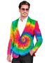 UV Glow Tie Dye Kostymejakke til Herre - X-Large