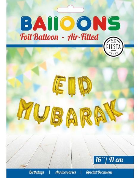 Eid Mumbarak Folie Ballong Skrift i Gull