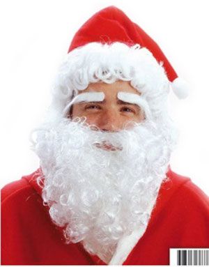 Tomte Peruk m/Luva & Ögonbryn