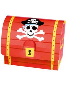 8 stk Skattekister 11x8x6 cm - Piratfest