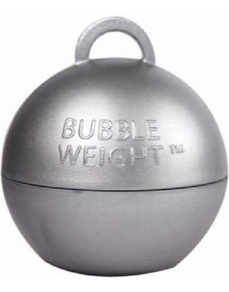 Bubble Weight - Silverfärgad Ballongvikt med Fästring