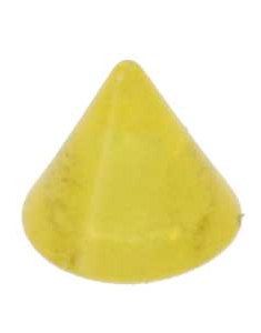 Randig Spike Gul/Vit - 4 mm Akrylkula till 1,2 mm stång