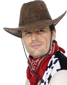 Sämskinn Brun Cowboy Hatt
