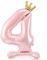 Lys Rosa Tall Folieballonger med Krone 84 cm