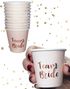 10 st "Team Bride" Roséguld Shotglas i Papper - Hen Blush