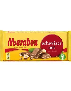 Marabou Schweizernöt Chokladkaka 200 gram