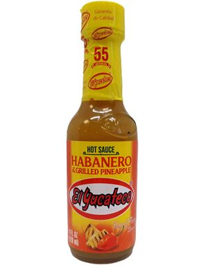 El Yucateco Habanero & Grilled Pineapple Hot Sauce - Mild Sterk Habanero Chilisaus med Grillet Ananas 120 ml (Mexico)