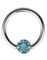 BCR Piercing med Gnistrande Turkos Sten