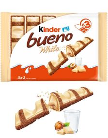 6 stk Kinder Bueno White Sjokolade 3x2 stykk