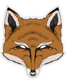 Woodland Fox - 26x28 cm Pappmask