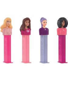 12 stk Barbie Pez-Holder med 2 stk Pez Pakker - Hel Eske