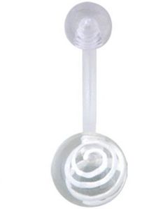 Hypnotize The World Vit Navelpiercing