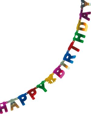 Happy Birthday - Flerfärgad Banner 145 cm