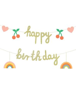 Happy Birthday Girlander – Fargerik og Festlig Dekorasjon