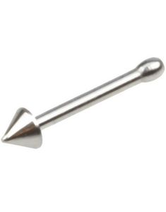 Rak Silverfärgad Näspiercing med Spike