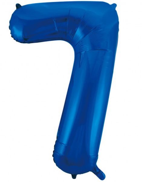 Talet 7 - Kungsblå JUMBO Folieballong 86 cm
