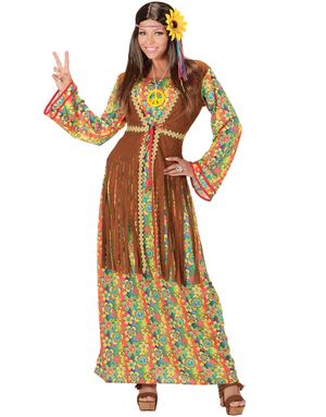 60-tals Hippie Babe Damkostym
