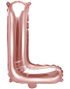 Rose Guldfärgade Bokstavsballonger A-Z - 35 cm