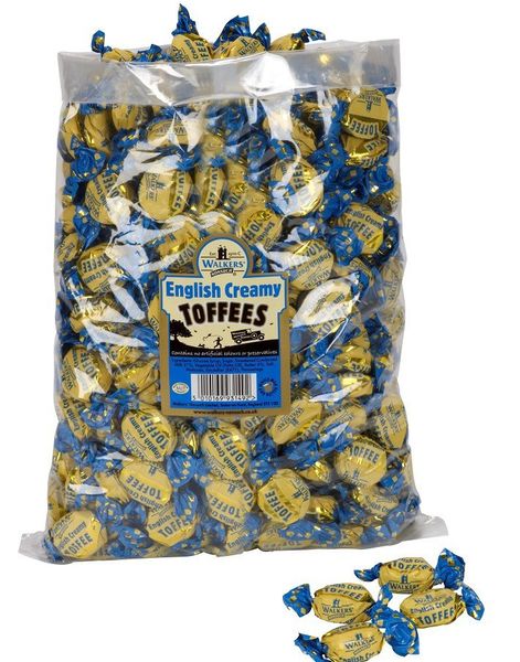 2,5 kg Walkers English Creamy Toffees - Stor Påse