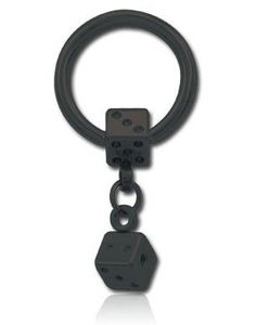 Svart PVD BCR Piercing med Tärningar