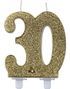 Glitrende 30 Års Bursdagslys - 10 cm