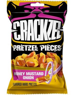Crackzel Honey Mustard Onion Pretzel Pieces 85 gram